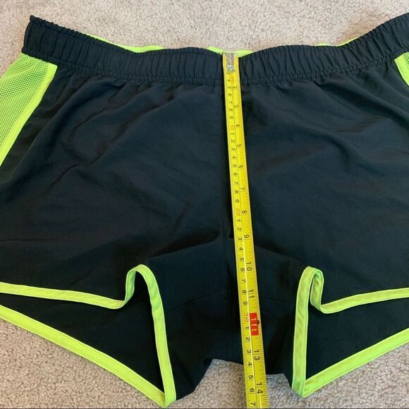 ADIDAS black fluorescent neon yellow running shorts Sz XL - Picture 7 of 10